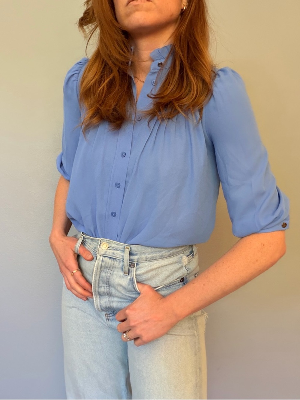 Lauren Ralph Lauren Blue Blouse